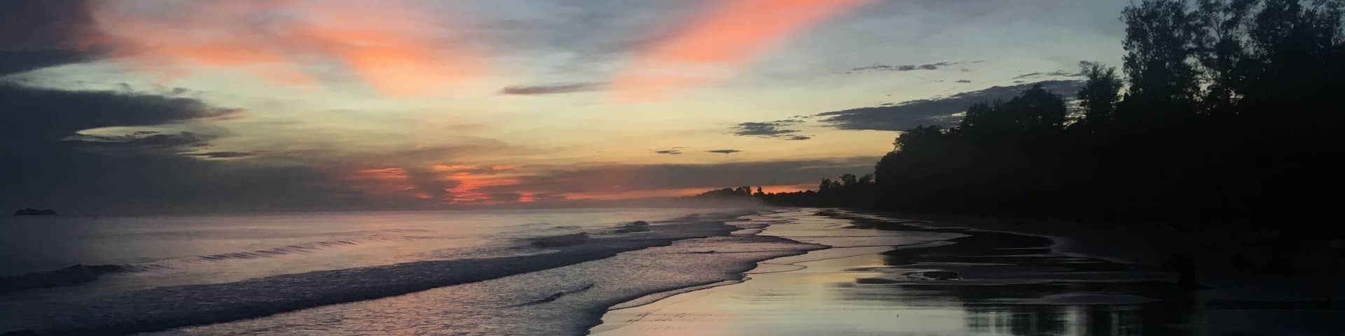 Perfect sunrise on mengge island sarmi regency