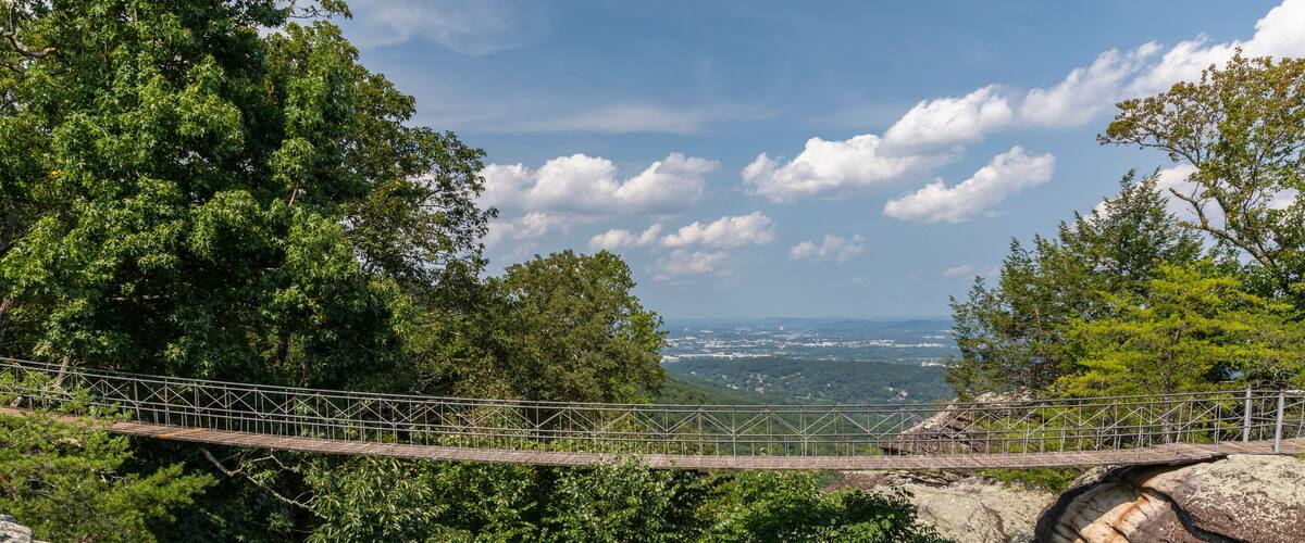 Swing Bridge Over Small Canyon