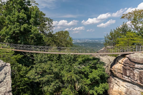 Swing Bridge Over Small Canyon