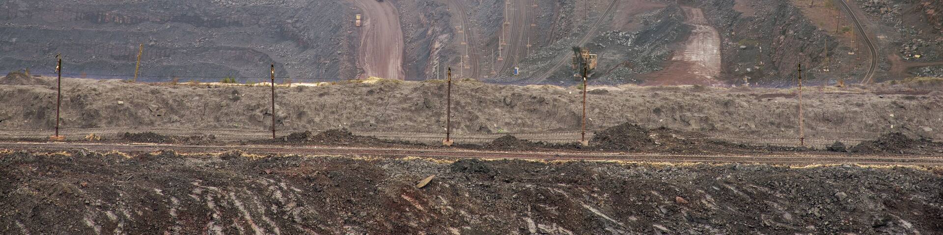 Mikhailovsky iron ore deposit (MGOK) near Zheleznogorsk. Kursk oblast. Russia