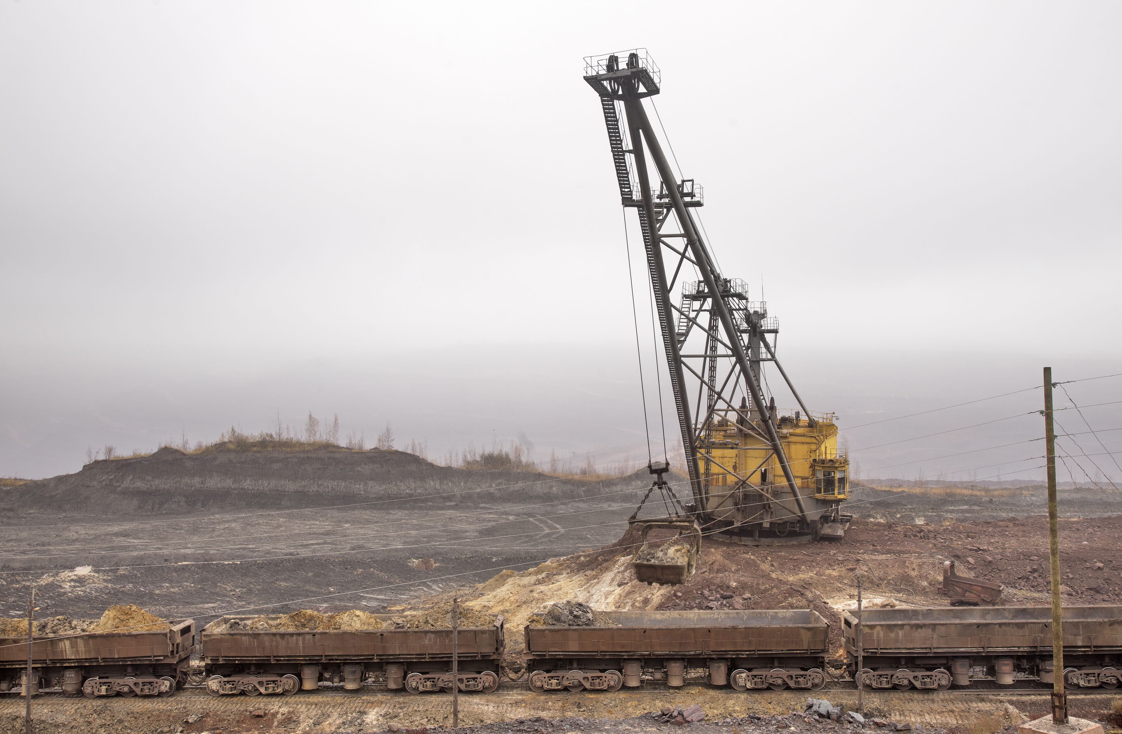 Mikhailovsky iron ore deposit (MGOK) near Zheleznogorsk. Kursk oblast. Russia