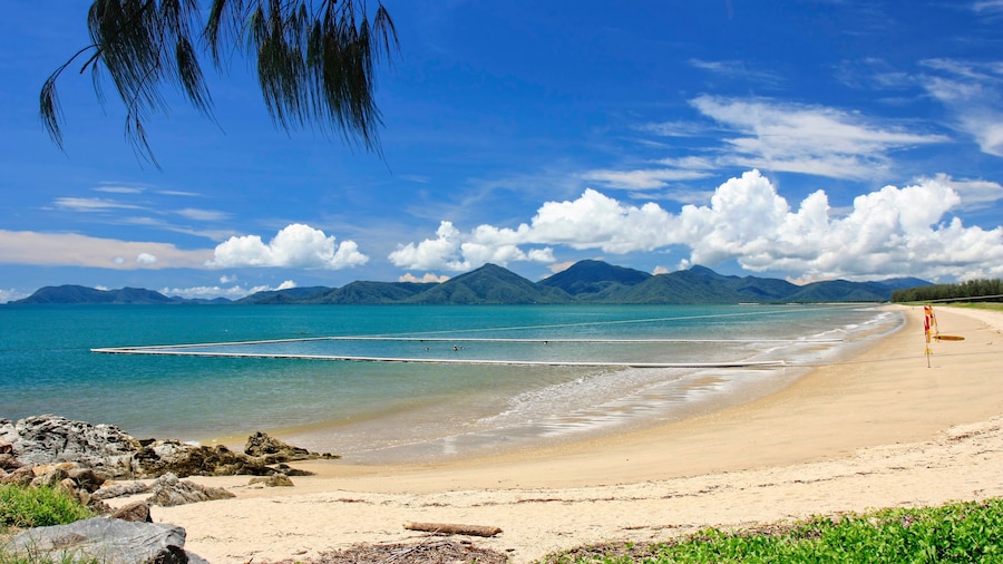 Yorkeys Knob Cairns beach with stinger net