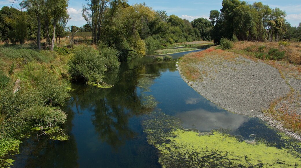 Tukituki River near Waipukurau,Hawke's Bay on North Island of New Zealand