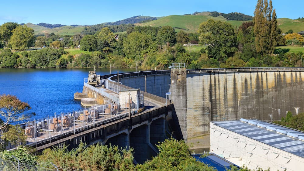 Karapiro lake power station, New Zealand