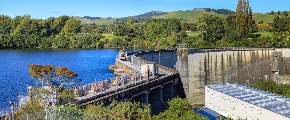 Karapiro lake power station, New Zealand