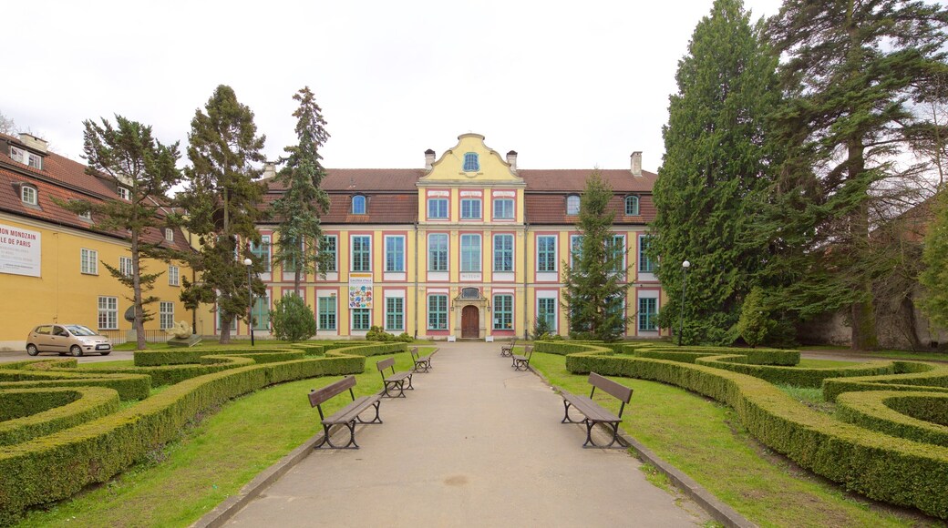 Oliwa park som inkluderer park og palass