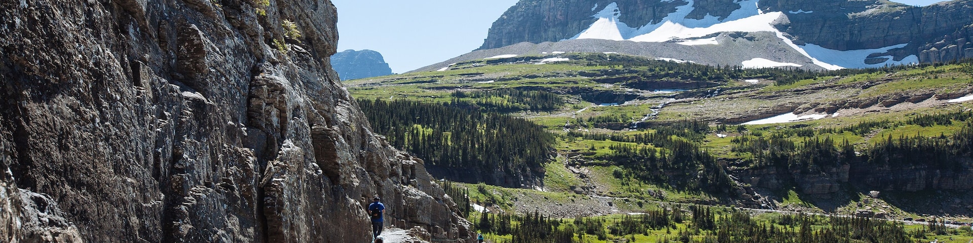 Hikers at Highline Trail (Glacier National Park, Montana)