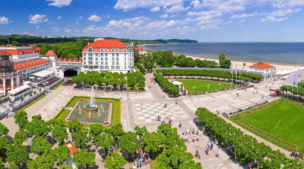 Panorama of Sopot with pier on Baltic Sea, Poland