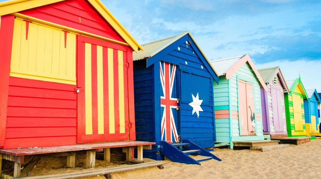 Bathing boxes at Brighton Beach, Australia
