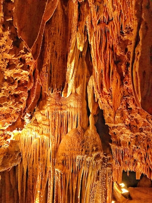 Located between St Louis and Springfield, Missouri, Meramec Caverns has some extraordinary cave formations. There are 4.6 miles of caverns tucked away in the Ozark Mountains. Artifacts from Pre- Colombian Native American Indians have been found in the caverns and it is ruptured that outlaw Jessie James used them as a hideout. Also Union troops camped out inside the huge opening at the beginning of the caverns  
#Golden