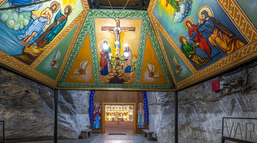 Orthodox church inside Targu Ocna Salt Mine near Targu Ocna town, Romania