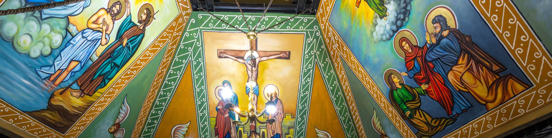 Orthodox church inside Targu Ocna Salt Mine near Targu Ocna town, Romania