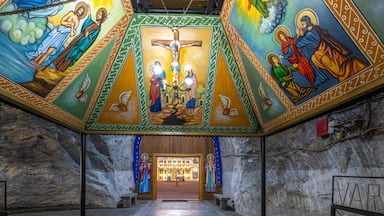 Orthodox church inside Targu Ocna Salt Mine near Targu Ocna town, Romania