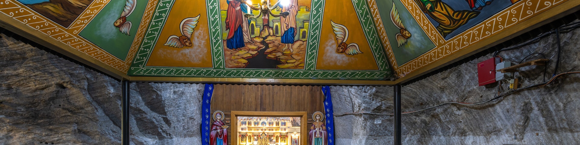Orthodox church inside Targu Ocna Salt Mine near Targu Ocna town, Romania