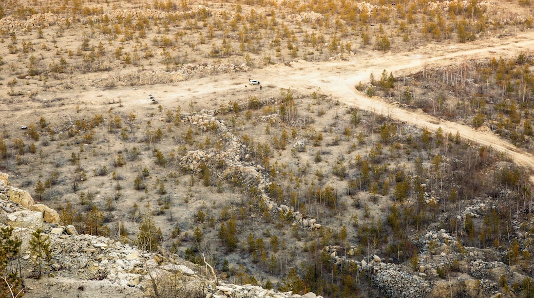 Old Soksky limestone quarry for mining limestone Russia Samara Krasnaya Glinka.