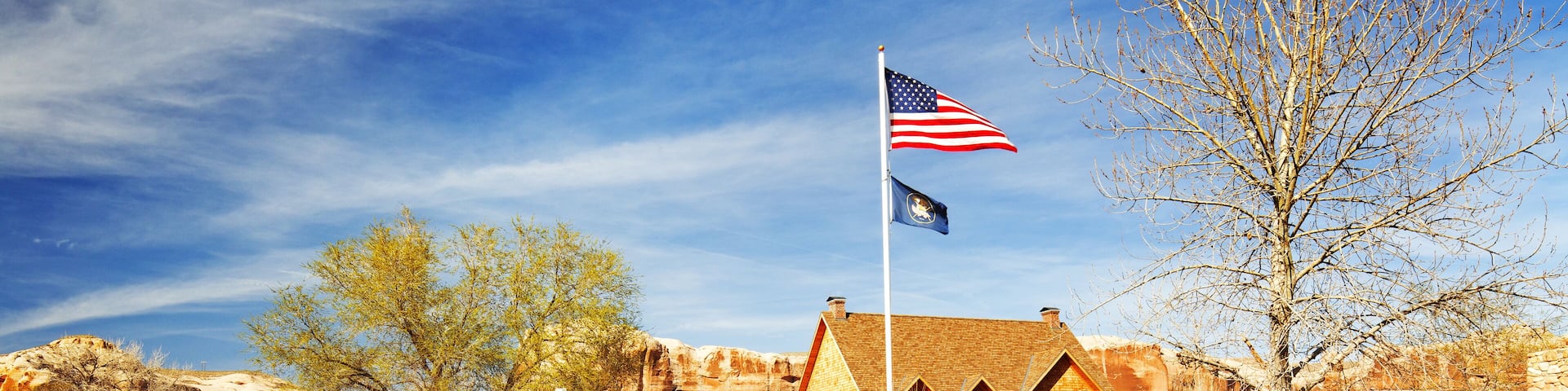 old wooden wagon in a pioneer village