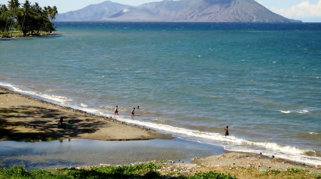 Kokopo is the capital of East New Britain in Papua New Guinea. The capital was moved from Rabul in 1994 when the volcanoes Tavurvur and Vulcan erupted (in the background).
On Sunday March 29, 2015, a strong earthquake of at least 7.5 magnitude, which if confirmed would be the strongest earthquake in the world up to that point for 2015, was recorded near Kokopo.