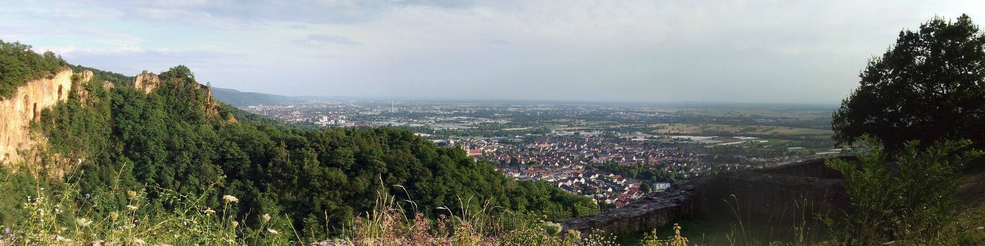Schauenburg-Ruine: Blick über Dossenheim