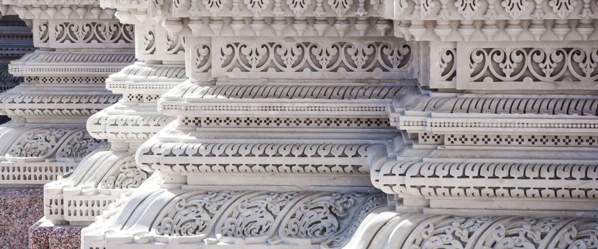 The Akshardham temple in Robbinsville, New Jersey, as seen on November 15, 2024. It is planned to be spread over 162 acres, making it the largest Hindu temple in the world in terms of acreage.