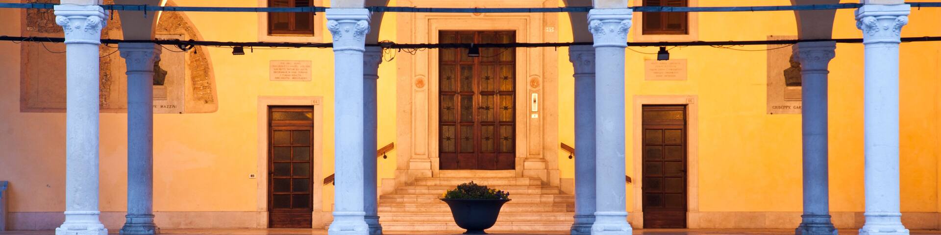 The loggia of the municipality of Sacile, Pordenone district. Italy
