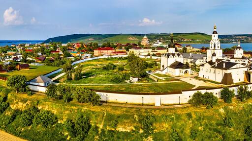 The Assumption Cathedral and Monastery in the town-island of Sviyazhsk in Russia