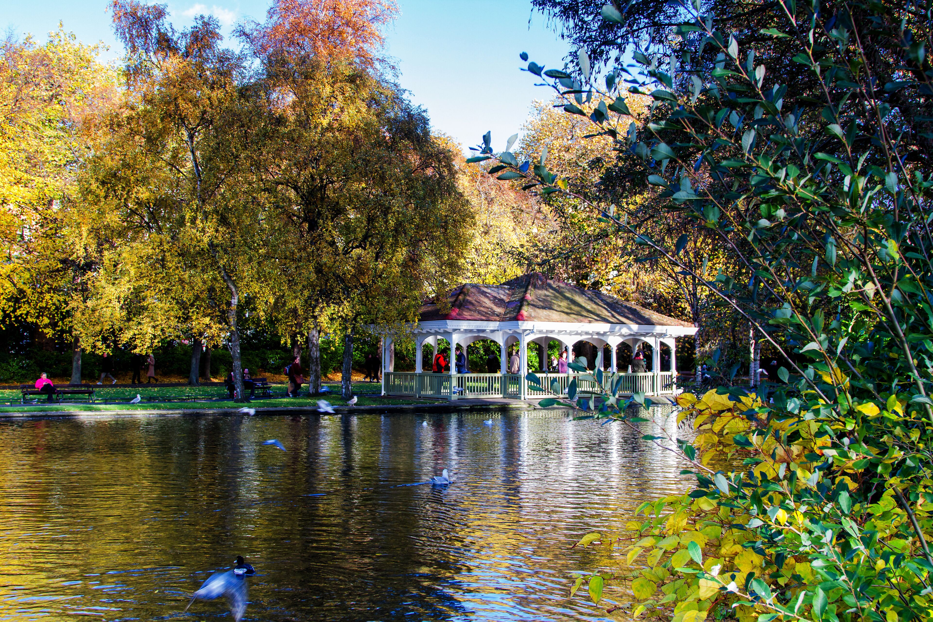 Gazebo in a park, St Stephen's Green, Dublin, Republic of Ireland
