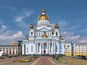 Cathedral of St. Theodore Ushakov in Saransk, Russia. It is named for Russian saint and admiral Fyodor Ushakov. Text above the entrance reads: Cathedral of the Holy Righteous Warrior Theodore Ushakov.