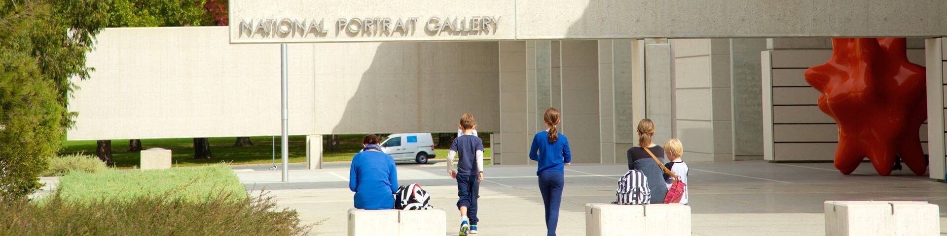 National Portrait Gallery as well as a small group of people
