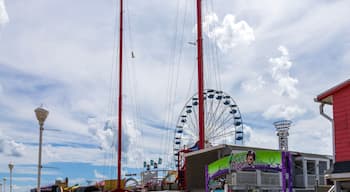 The Ocean City Boardwalk in Ocean City Maryland USA