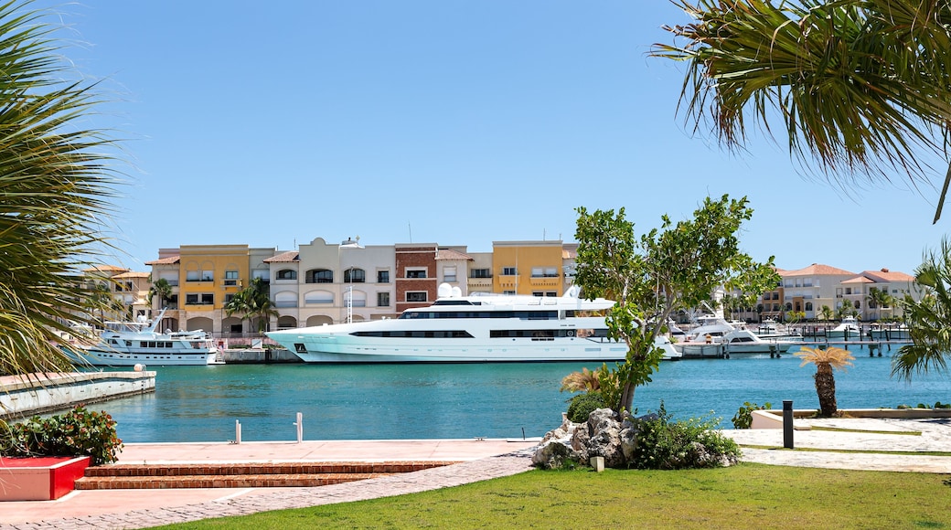 Yachts docked in Cap Cana marina, Dominican Republic