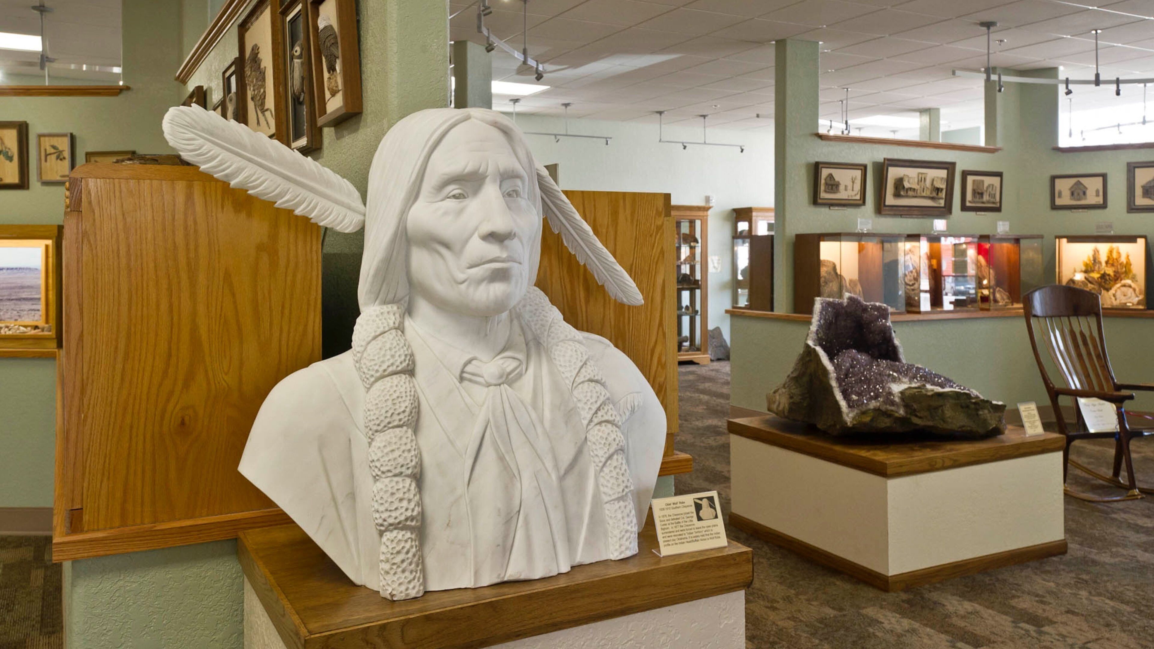 Petrified Wood Gallery featuring interior views and a statue or sculpture