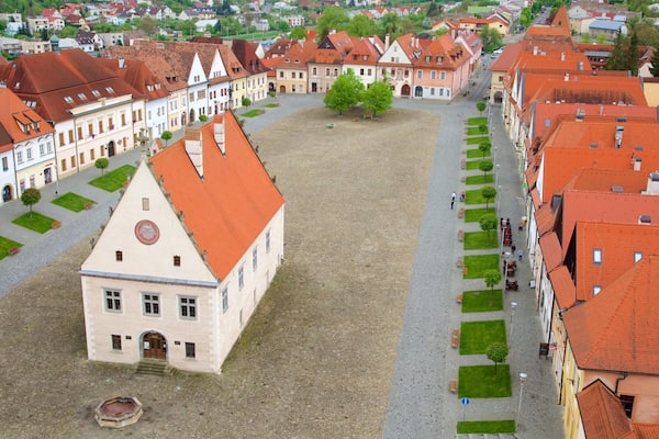 Bardejov Square featuring a city and a square or plaza