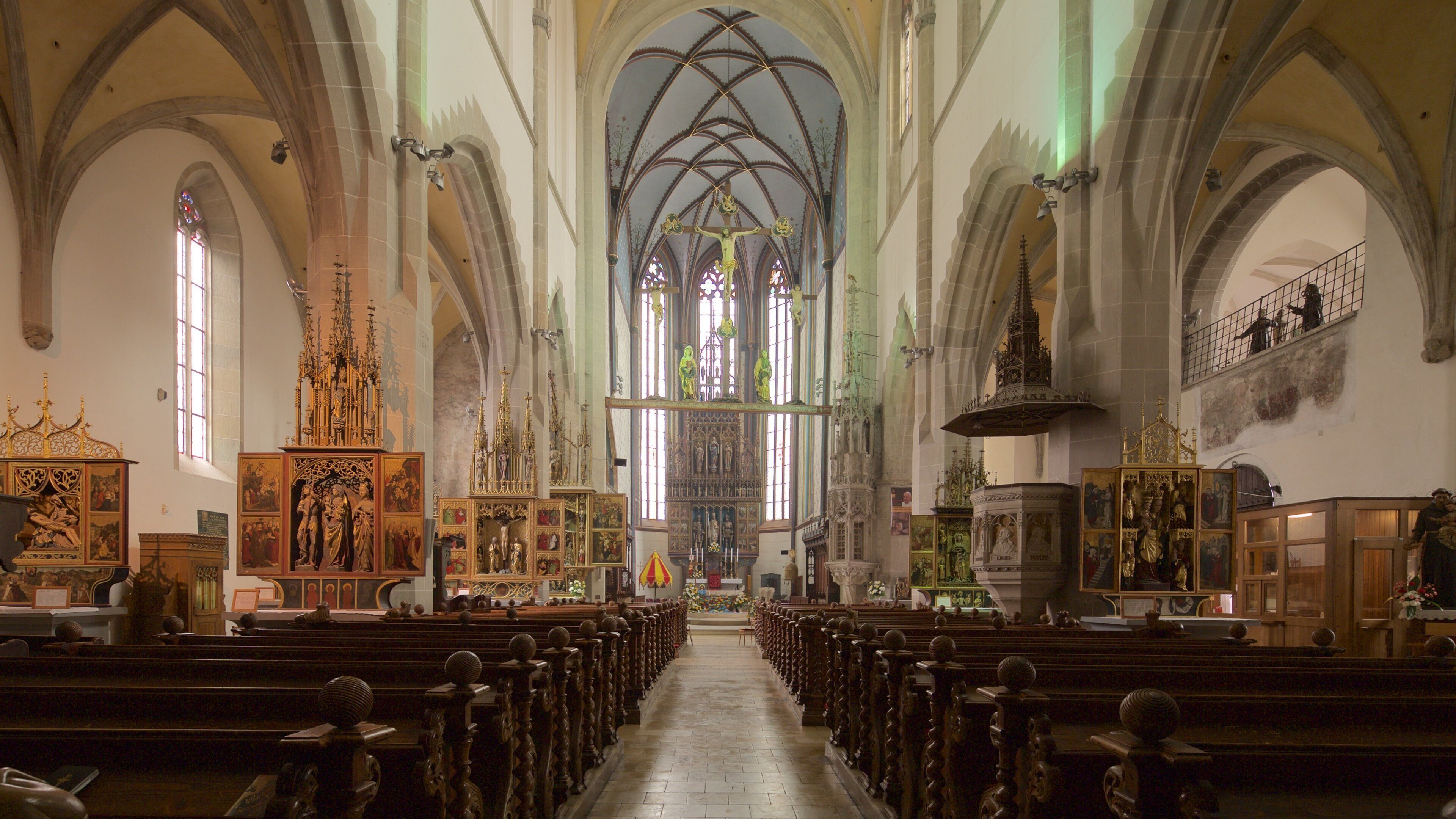 Basilica of St Giles showing religious aspects, interior views and a church or cathedral
