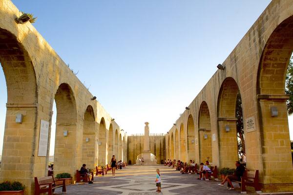 Upper Barrakka Gardens featuring heritage architecture and a monument