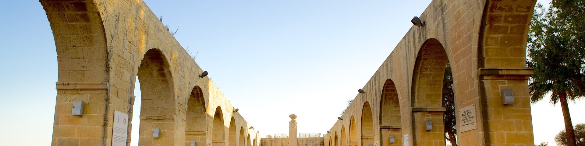 Upper Barrakka Gardens featuring heritage architecture and a monument
