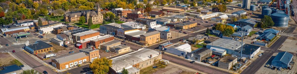 Aerial View of the Sioux Falls Suburb of Canton, South Dakota