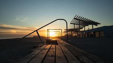 Sunset at Rockaway Beach Boardwalk