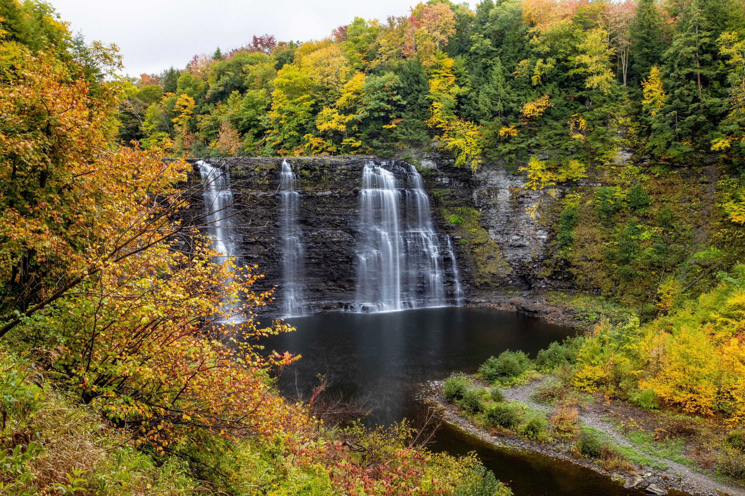 Scenic view of Salmon River Falls in New York, USA