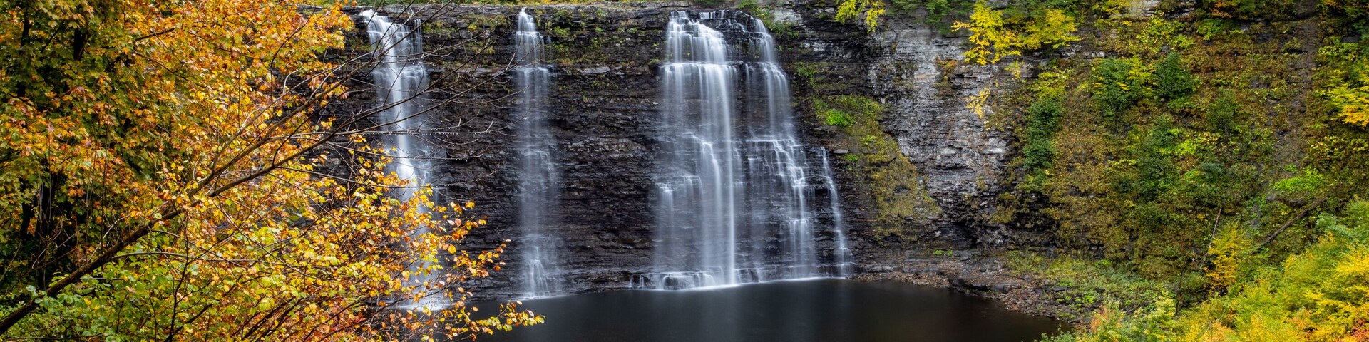 Scenic view of Salmon River Falls in New York, USA