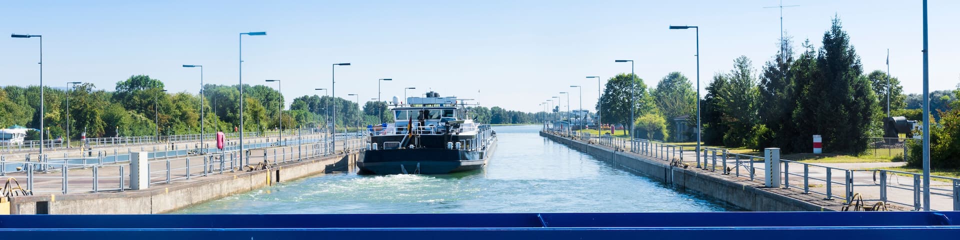 Rhine lock at Iffezheim Baden Württemberg, Germany