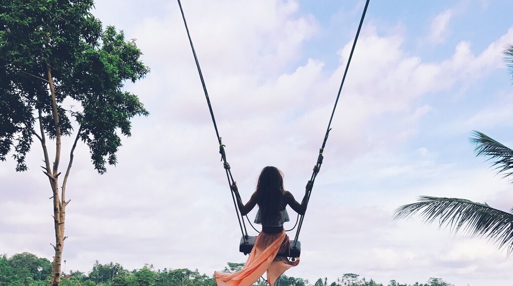 Swinging high in the jungle 💚🌴🐒 #jungle #swing #bali #Indonesia #travel #nature #beautiful #view #green