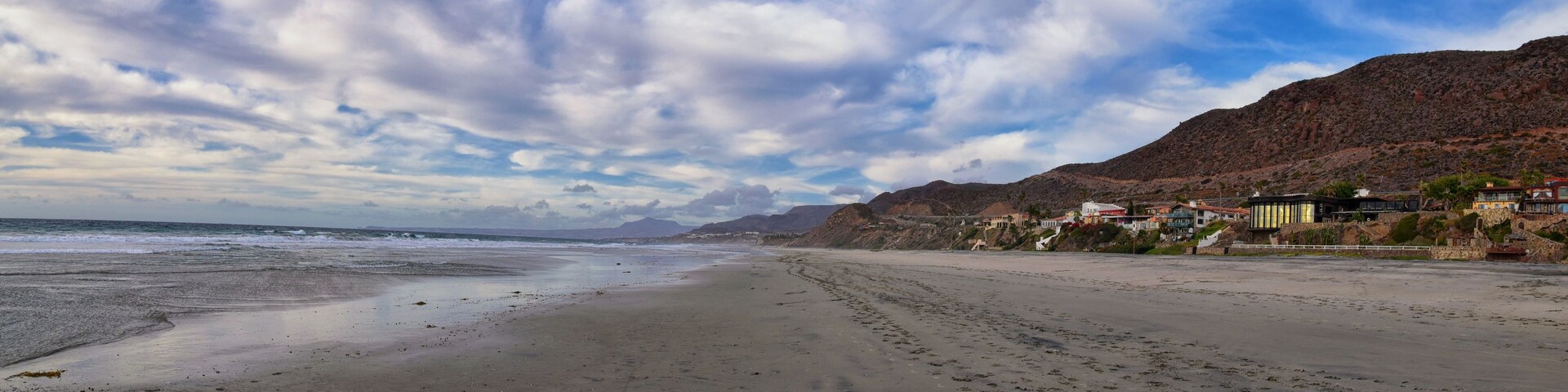 La Mision Valley landscapes and Beach in Mexico on the West Coast a small canyon near the Pacific Ocean that houses the Door of Faith and Buena Vida Orphanage, South of Tijuana, Mexico.