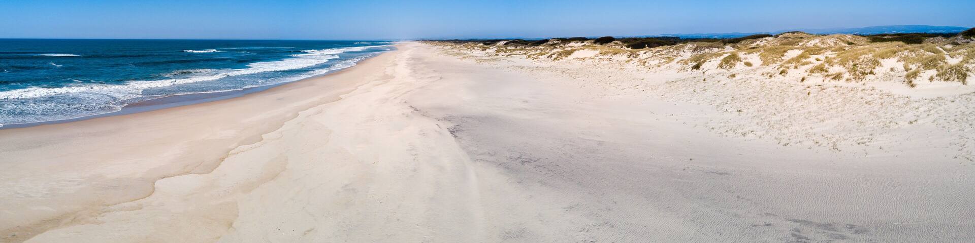 Aerial view of Torreira beach