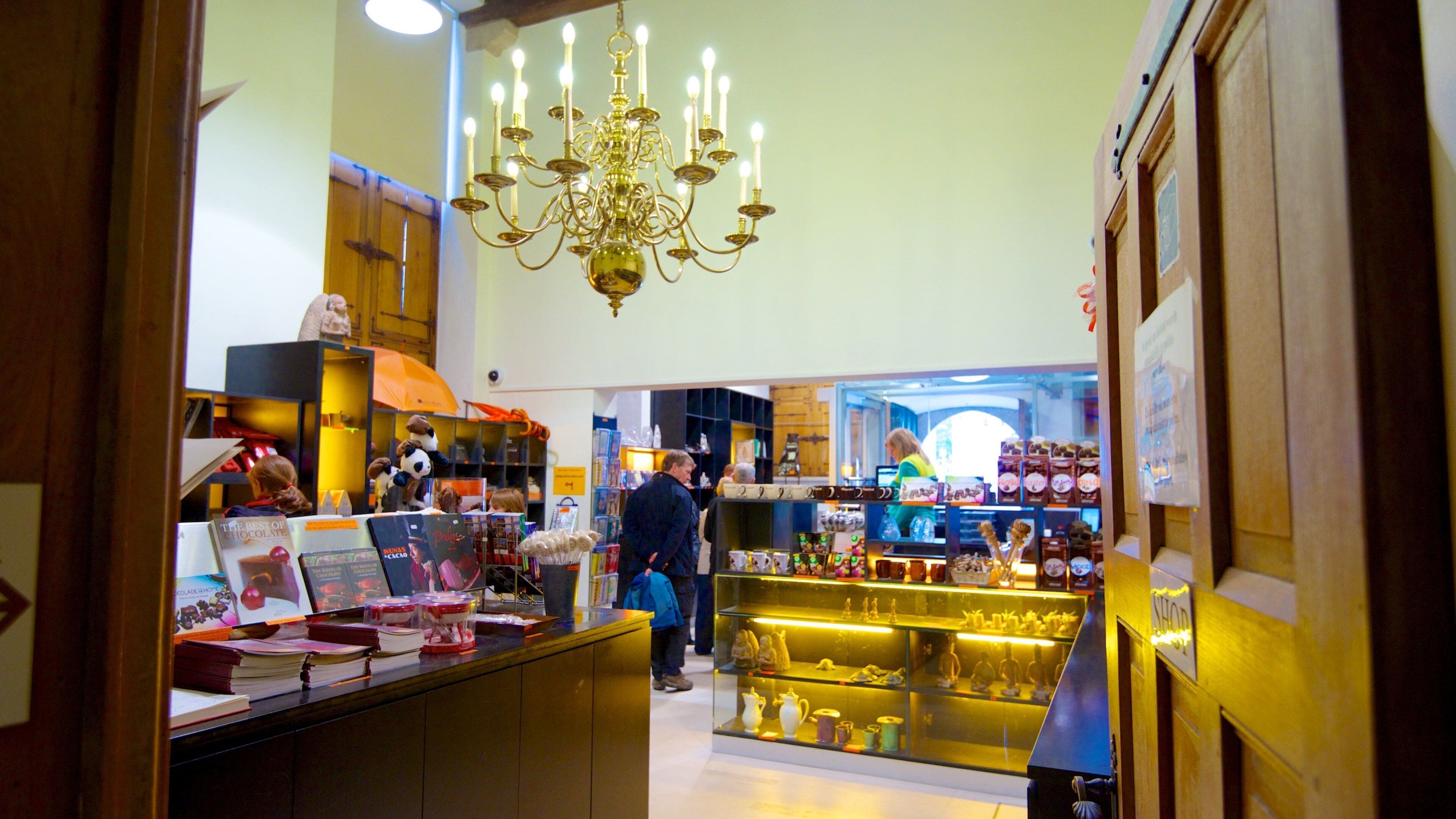 Choco-Story Museum showing interior views as well as an individual male
