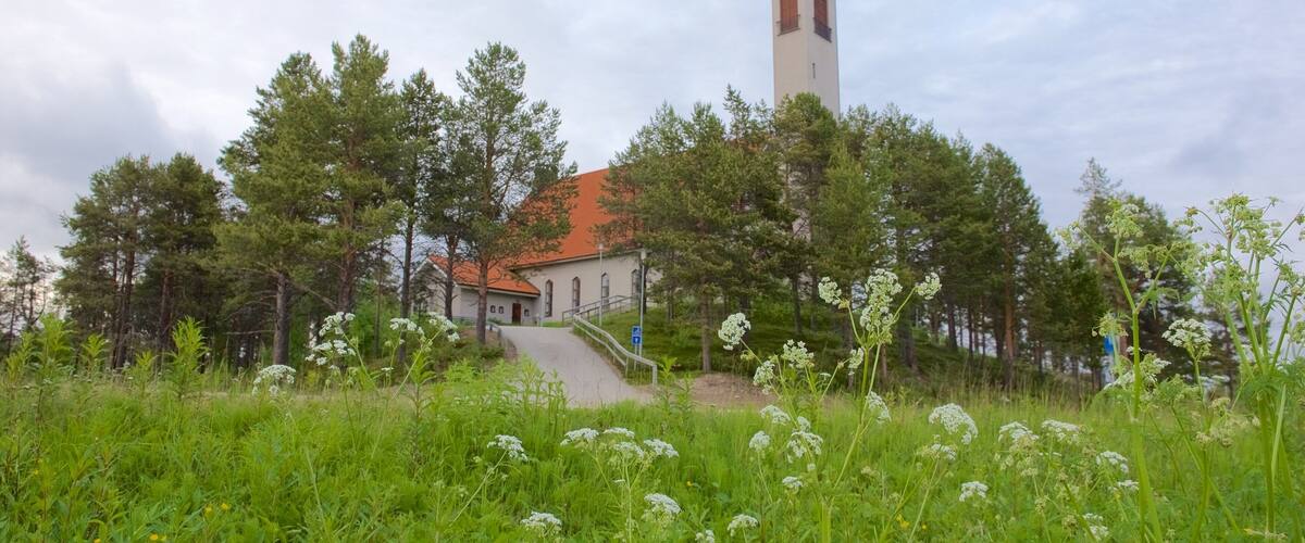 Enontekio Church which includes a park and a church or cathedral
