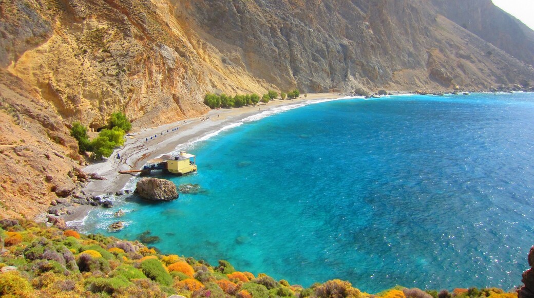 #LifeAtExpedia #Glykanera
Find this hidden gem by either walking about 45 mins or taking a boat from the village Loutro in Crete.