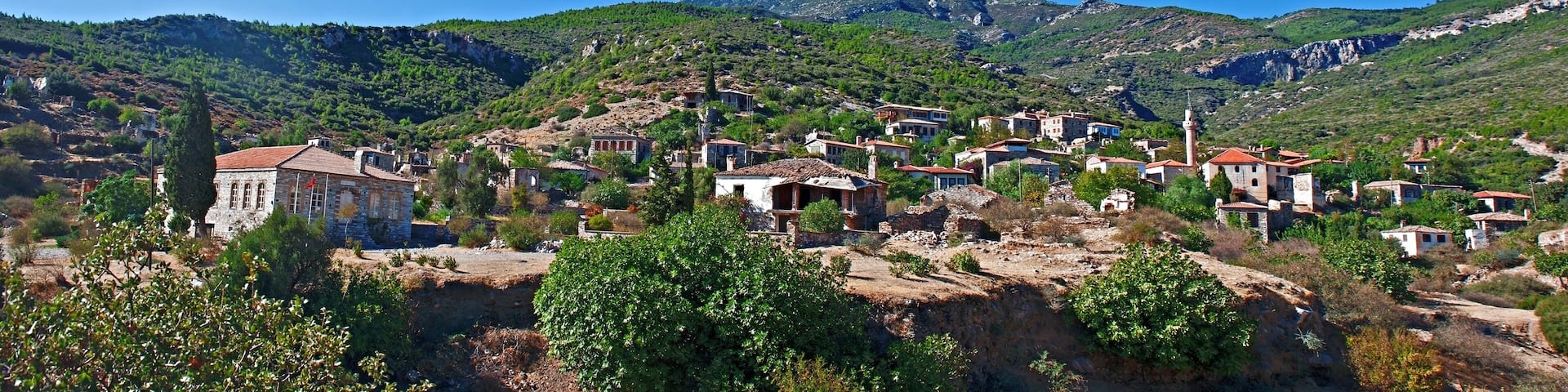 Old abandoned Greek/Turkish village of Doganbey, Turkey