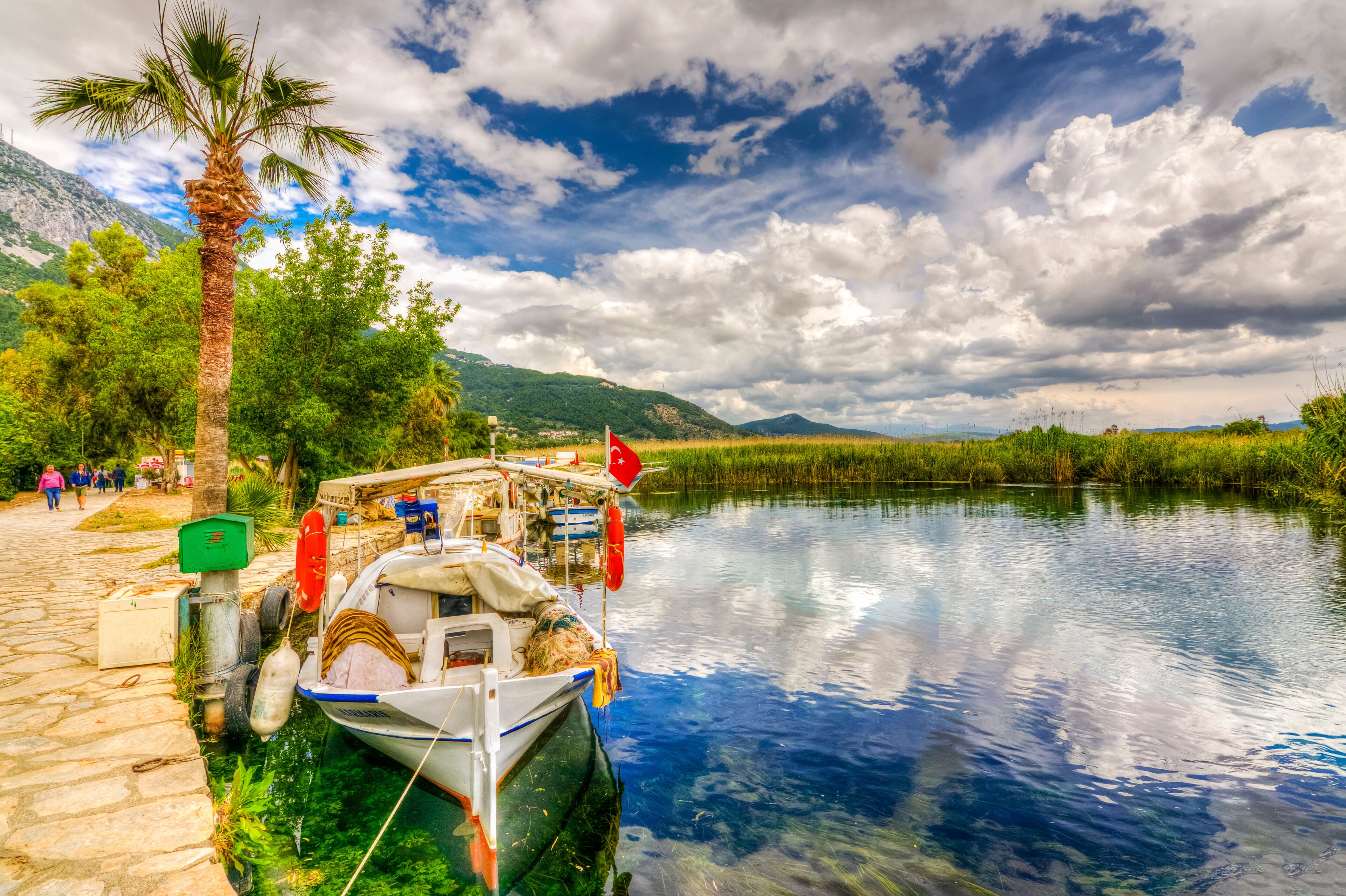 Azmak Stream view in Akyaka Village. Akyaka is popular tourist destination in Turkey.