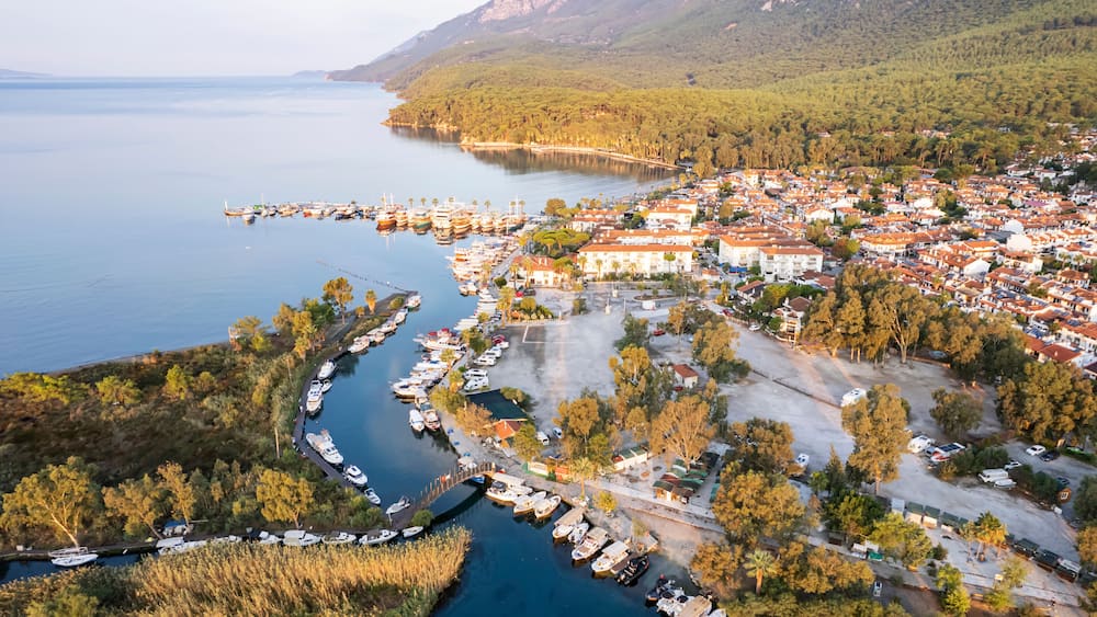Aerial view of Akyaka - Muğla Turkey