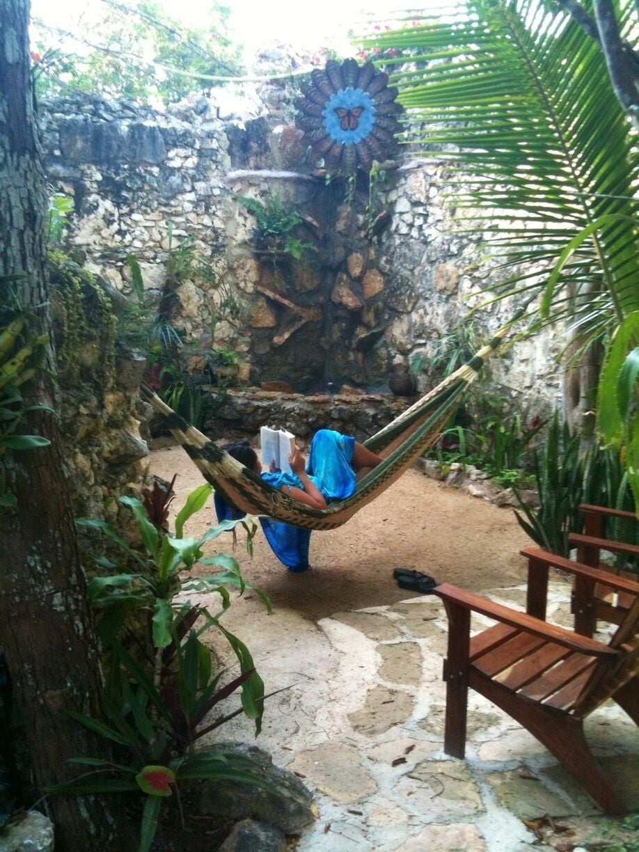 La Selva Mariposa is torn from the textbook of self-manifested paradises. It's a handcrafted B&B, designed and built by its enterprising (and wonderfully friendly) owners. Spa restfullness collides with convenience and comfort, all set to a backdrop of exotic jungle sounds and a myriad of originally-designed water features. The day begins with fresh, aromatic breakfasts and ends however you want. In our case, we were found mostly in hammocks or in our private, cenote-style pool. Yeah. It was nigh to ridiculous. But we loved every minute. Don't miss this gem. • http://laselvamariposa.com • #QuintanaRoo #Mexico #bedandbreakfasts #inns #hotels #unique